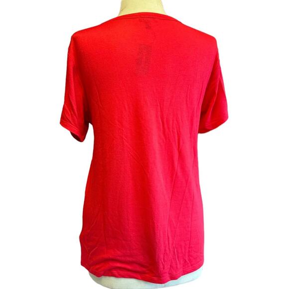 Womens Top Size Small Red Biker Indie Punk Retro Hippie Office Siren Concert Fun - Picture 3 of 7